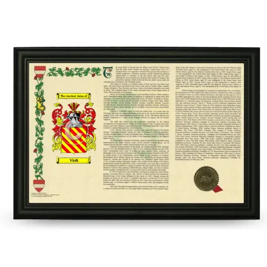 Virdi Armorial Landscape Framed - Black