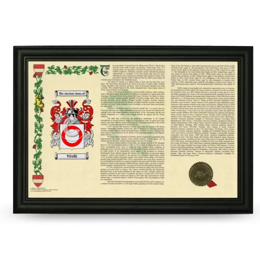 Vitelli Armorial Landscape Framed - Black