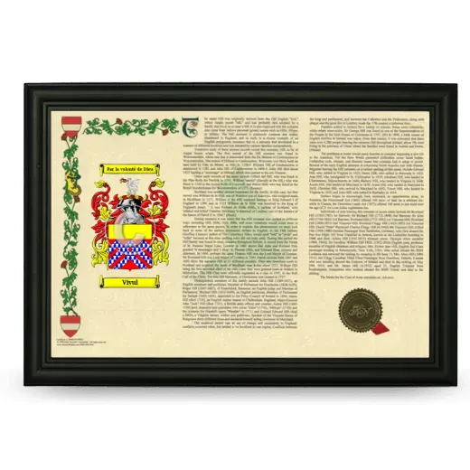 Vivul Armorial Landscape Framed - Black