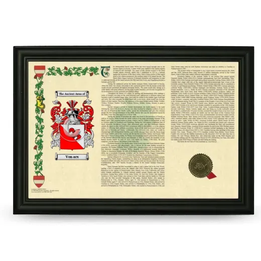 Von arx Armorial Landscape Framed - Black