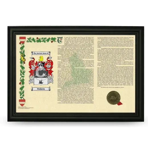 Wakeen Armorial Landscape Framed - Black