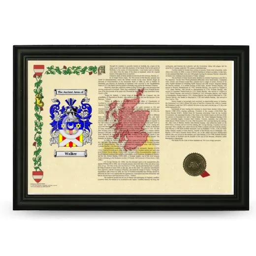 Walker Armorial Landscape Framed - Black