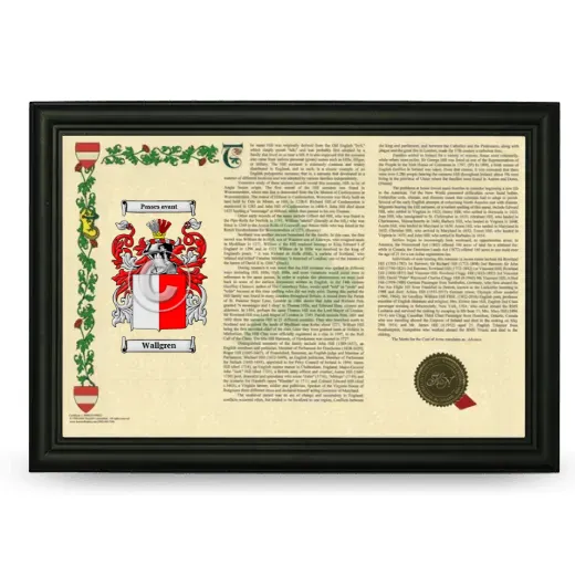 Wallgren Armorial Landscape Framed - Black