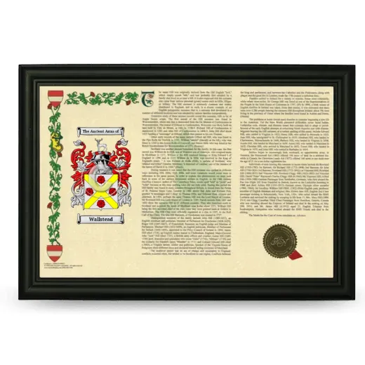 Wallstead Armorial Landscape Framed - Black