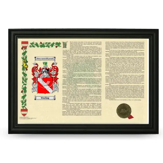 Warling Armorial Landscape Framed - Black