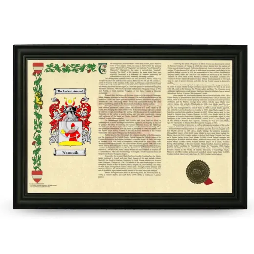 Wasmuth Armorial Landscape Framed - Black