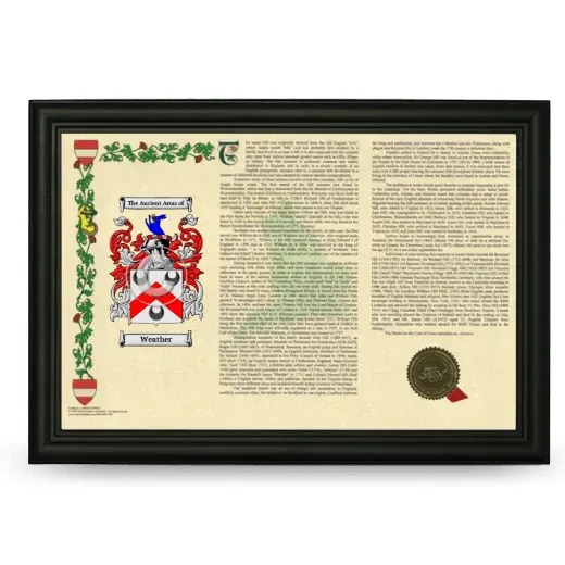 Weather Armorial Landscape Framed - Black