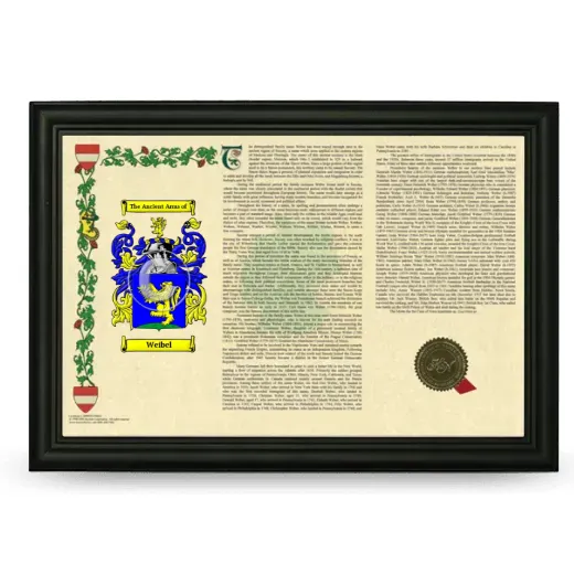 Weibel Armorial Landscape Framed - Black