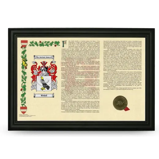Weird Armorial Landscape Framed - Black