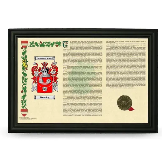 Wenning Armorial Landscape Framed - Black