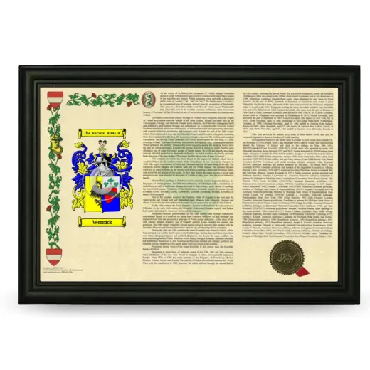 Wernick Armorial Landscape Framed - Black