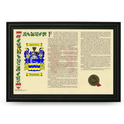 Weyermann Armorial Landscape Framed - Black