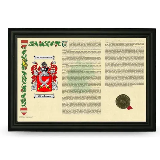 Wichelmann Armorial Landscape Framed - Black