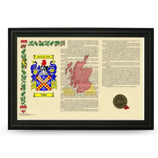 Widel Armorial Landscape Framed - Black