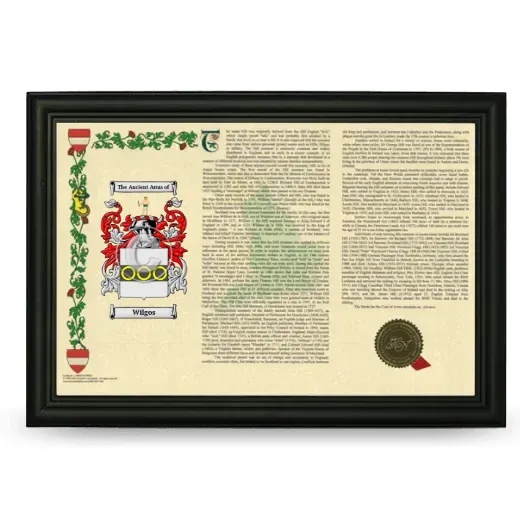 Wilgos Armorial Landscape Framed - Black