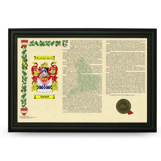 Wimbell Armorial Landscape Framed - Black