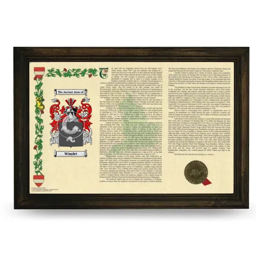 Winslet Armorial Landscape Framed - Brown