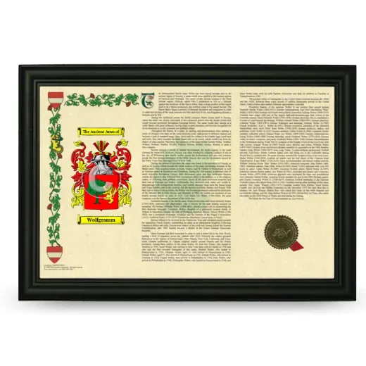 Wolfgramm Armorial Landscape Framed - Black