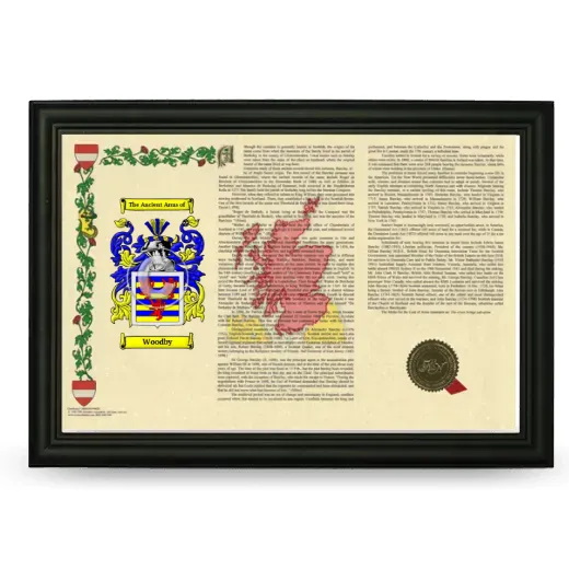 Woodby Armorial Landscape Framed - Black