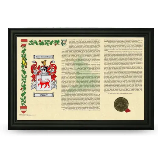 Woosey Armorial Landscape Framed - Black