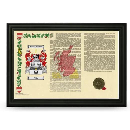 Yoh Armorial Landscape Framed - Black