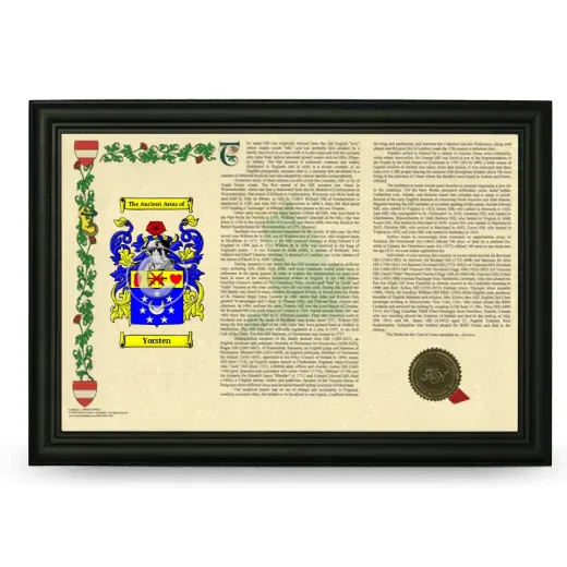 Yorsten Armorial Landscape Framed - Black