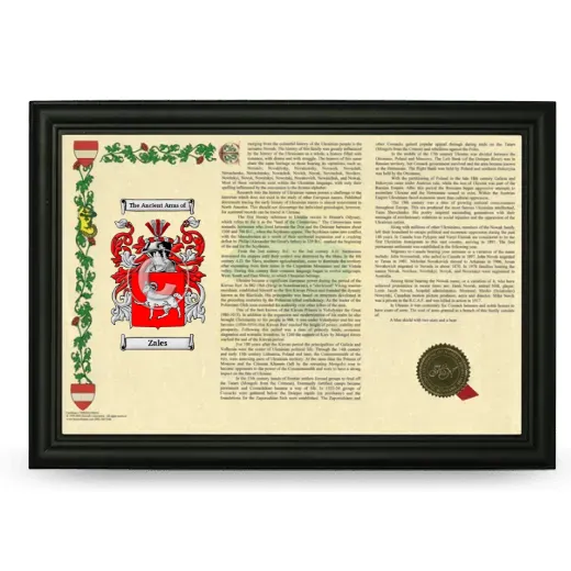 Zales Armorial Landscape Framed - Black
