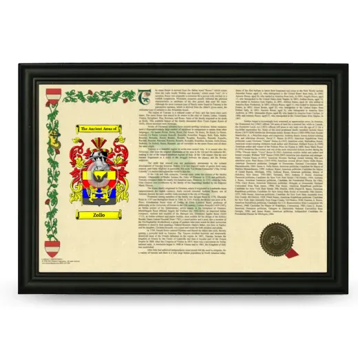 Zollo Armorial Landscape Framed - Black
