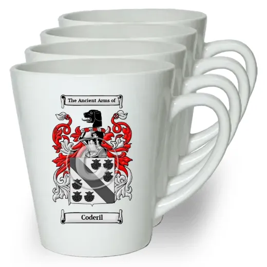 Coderil Set of 4 Latte Mugs