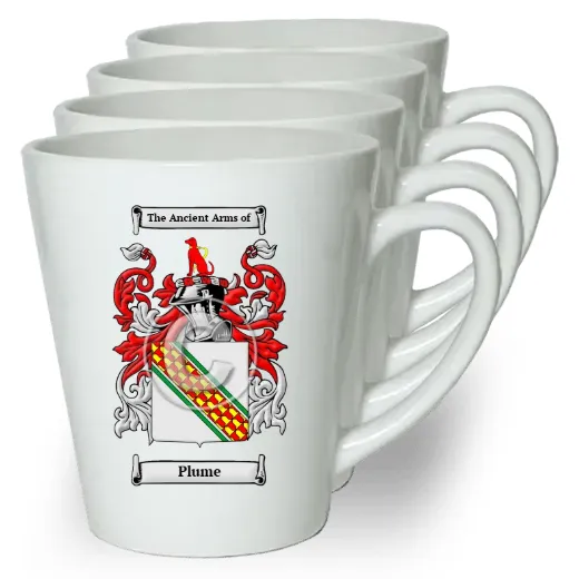 Plume Set of 4 Latte Mugs