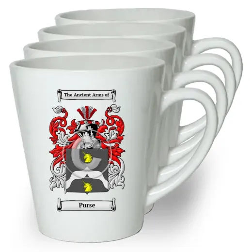 Purse Set of 4 Latte Mugs