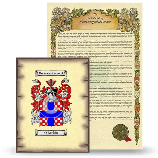 O'Larkin Coat of Arms and Surname History Package