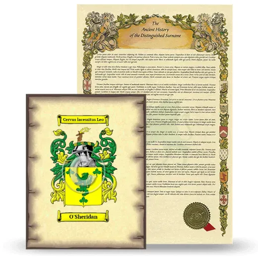 O'Sheridan Coat of Arms and Surname History Package