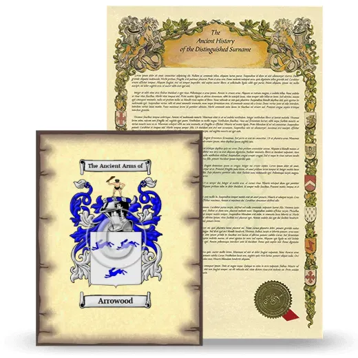Arrowood Coat of Arms and Surname History Package