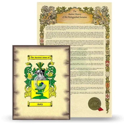 Asty Coat of Arms and Surname History Package
