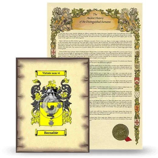 Barnabie Coat of Arms and Surname History Package