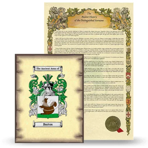Bartos Coat of Arms and Surname History Package