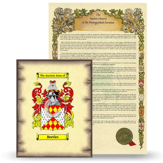 Beetles Coat of Arms and Surname History Package