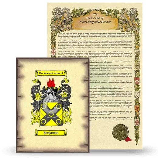 Benjamin Coat of Arms and Surname History Package