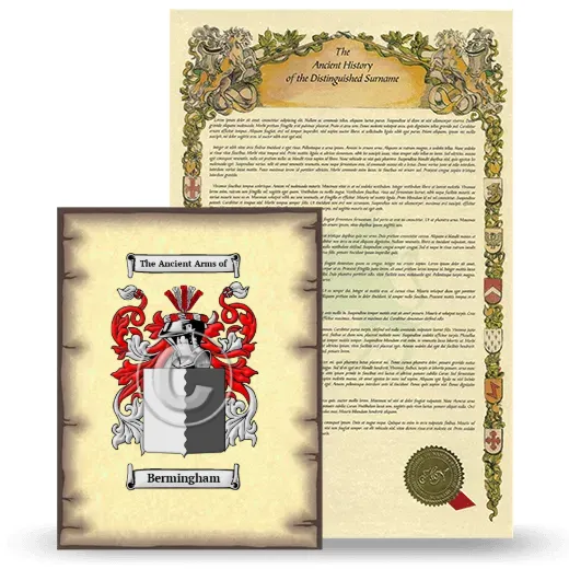 Bermingham Coat of Arms and Surname History Package