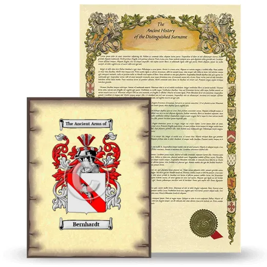 Bernhardt Coat of Arms and Surname History Package