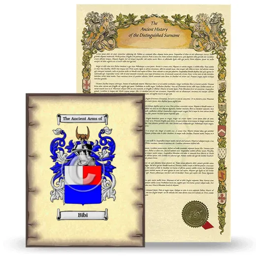 Bibi Coat of Arms and Surname History Package