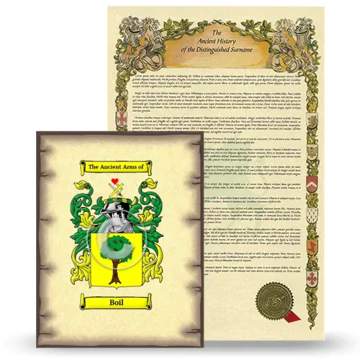 Boil Coat of Arms and Surname History Package