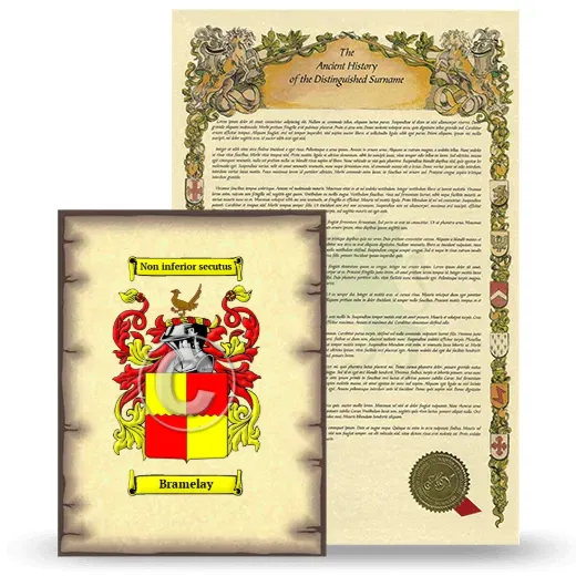 Bramelay Coat of Arms and Surname History Package