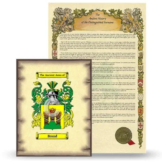 Brand Coat of Arms and Surname History Package