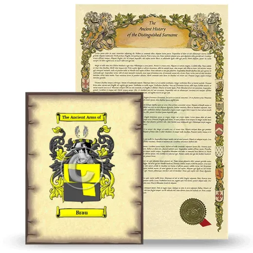 Brau Coat of Arms and Surname History Package