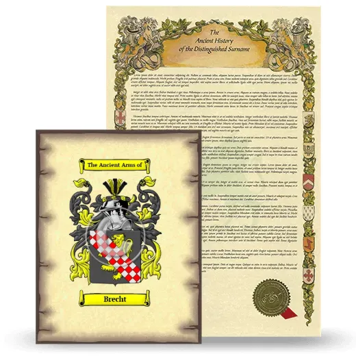 Brecht Coat of Arms and Surname History Package