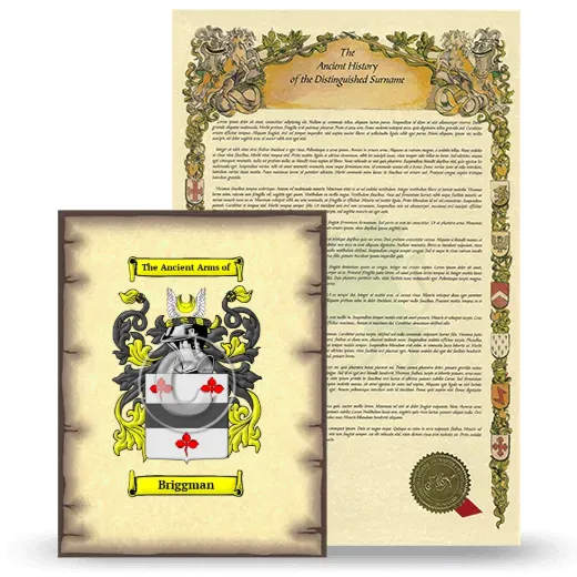 Briggman Coat of Arms and Surname History Package