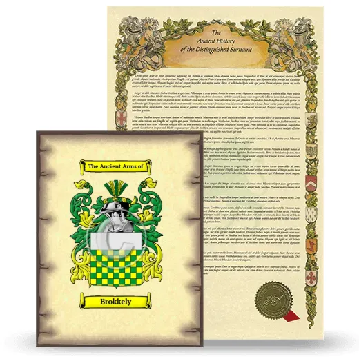 Brokkely Coat of Arms and Surname History Package