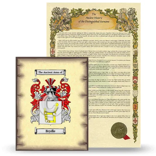 Brydle Coat of Arms and Surname History Package